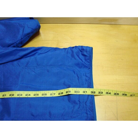 Tudor Court Reversible Silk Polyester Jacket Womens Size 3X Blue Pockets Collar - Picture 6 of 12